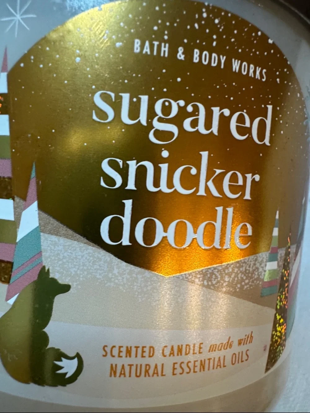 Bath and Body Works 3 Wick Candle Sugared Snicker Doodle 14.5 oz NEW - Picture 2 of 7